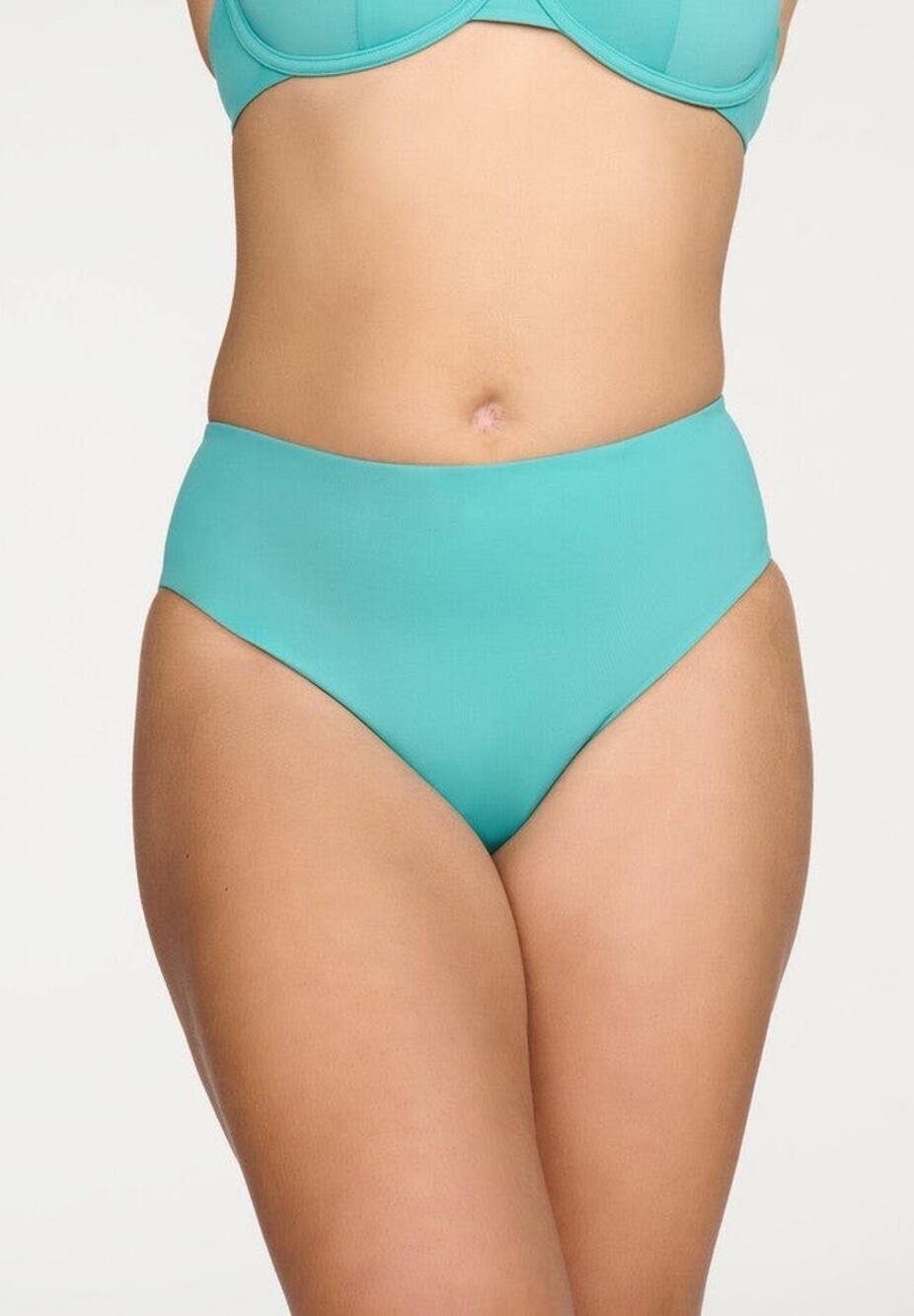 CUUP NWT 2-Piece Bikini | High Waist Sz 4L |Balconette Bra 36F, 38E |Tide Green